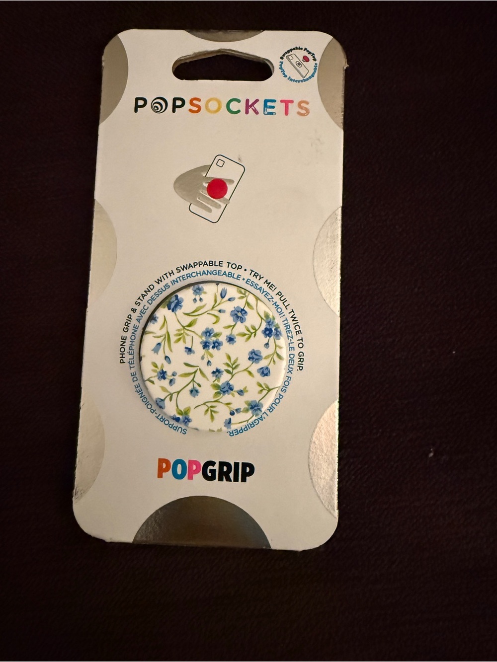 Blue Ditsy PopSocket